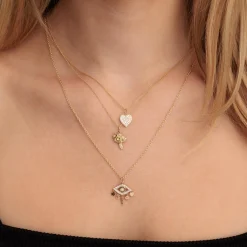 Gold & Diamond Eye Icon Fringes Charm