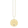 Gold & Diamond Eye Luck with Rays Coin Charm