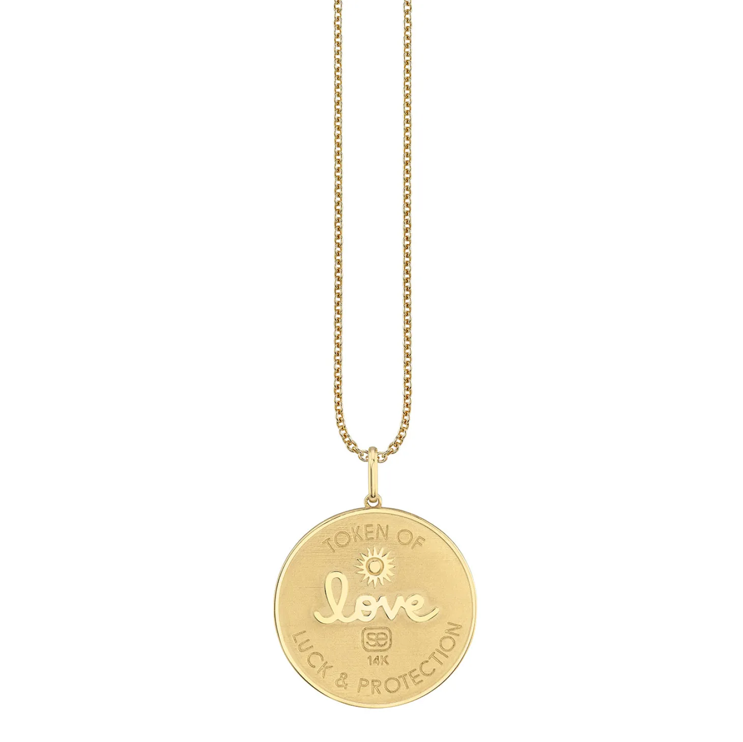 Gold & Diamond Eye Luck with Rays Coin Charm