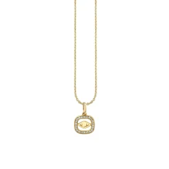 Gold & Diamond Eye Open Icon Charm