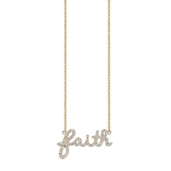 Gold & Diamond Faith Necklace