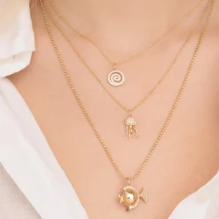 Gold & Diamond Fish Charm