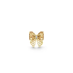 Gold & Diamond Fishnet Bow Stud