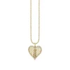 Gold & Diamond Fishnet Heart Charm