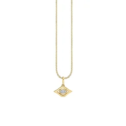 Gold & Diamond Floating Marquise Eye Charm