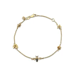 Gold & Diamond Flowers Bracelet