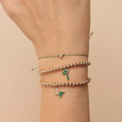 Gold & Diamond Fluted Cord Bracelet