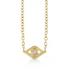 Gold & Diamond Fluted Eye Necklace