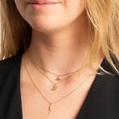 Gold & Diamond Flying Saucer Charm