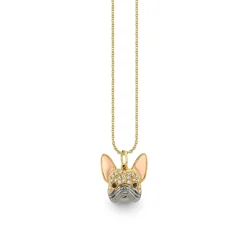 Gold & Diamond French Bulldog Charm