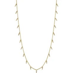 Gold & Diamond Fringe Drop Necklace