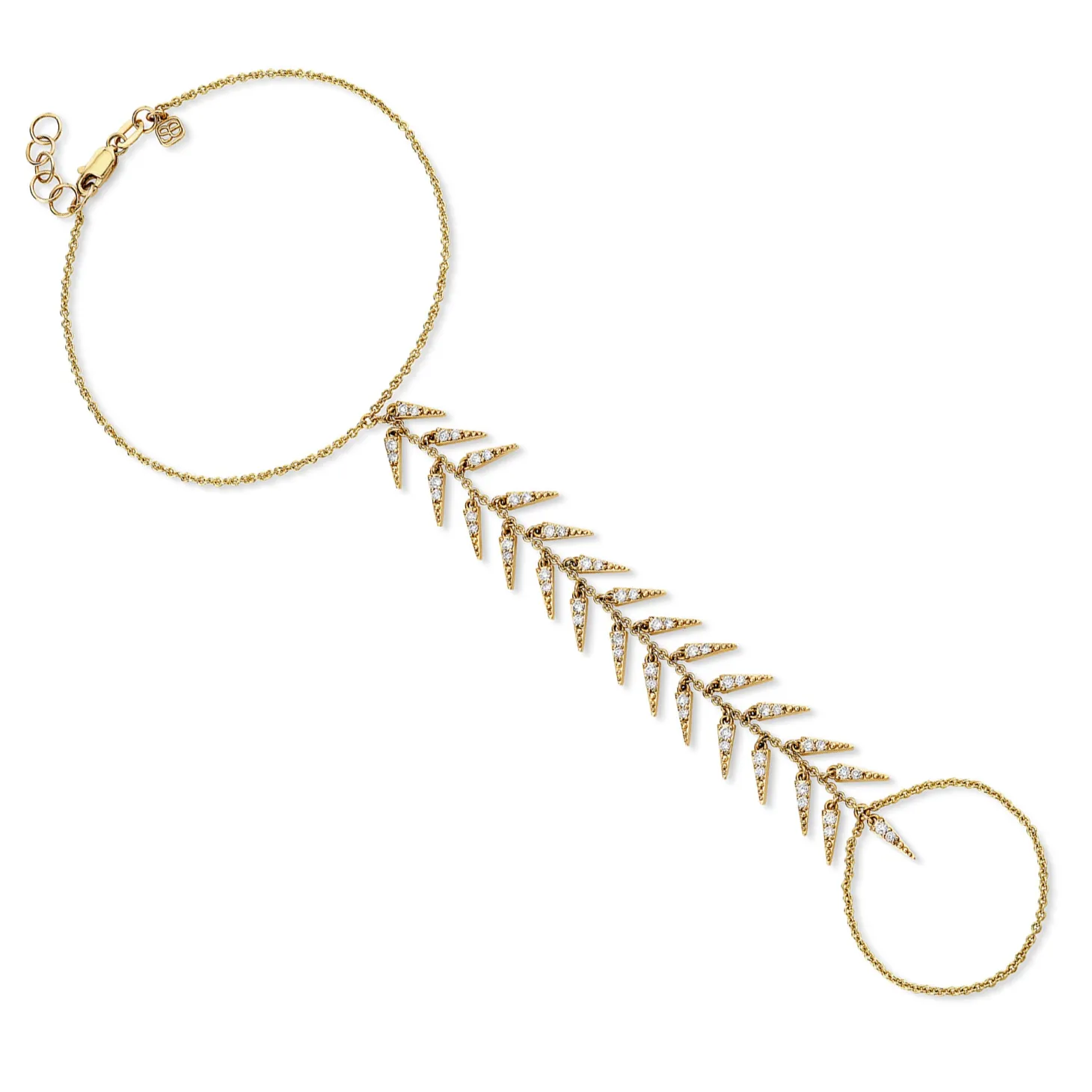 Gold & Diamond Fringe Princess Bracelet