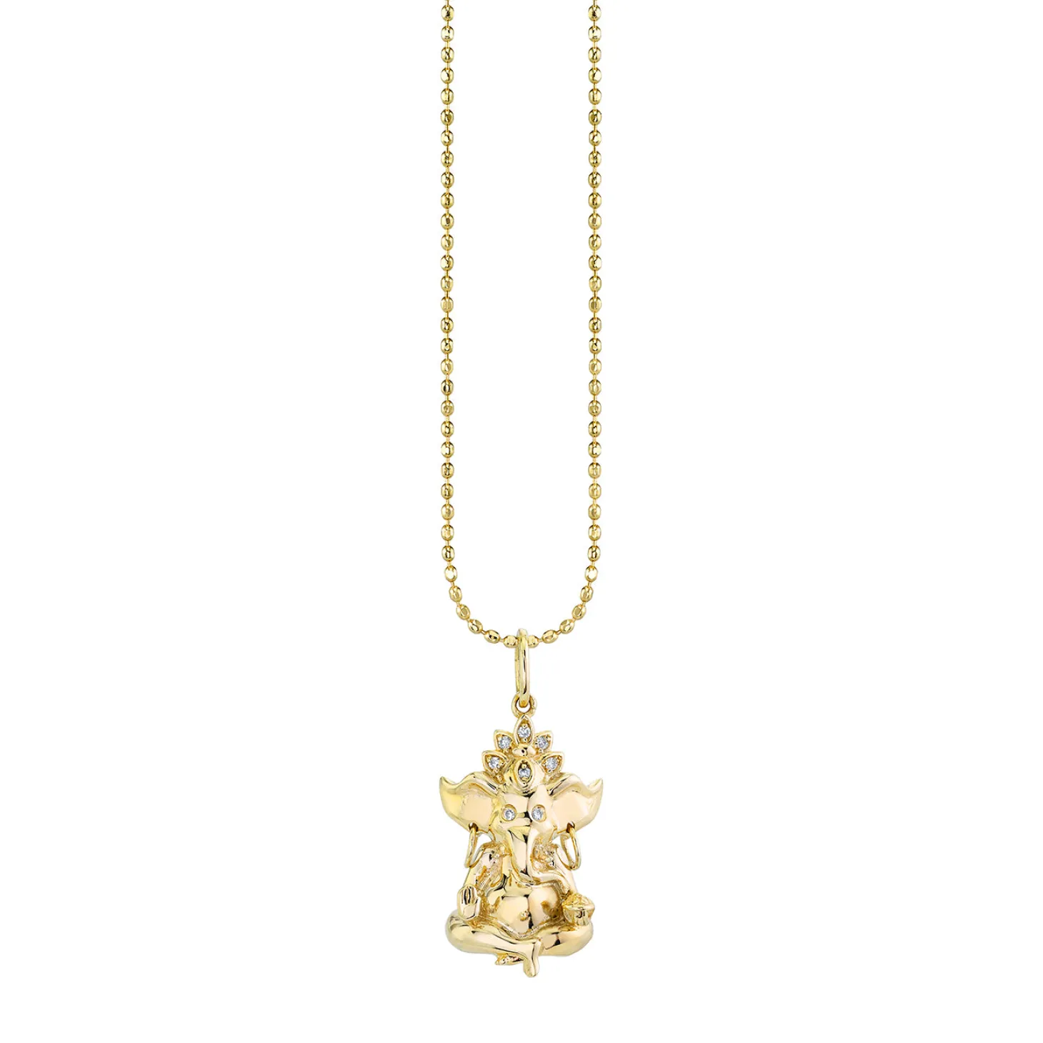 Gold & Diamond Ganesha Charm