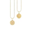Gold & Diamond Gemini Zodiac Medallion