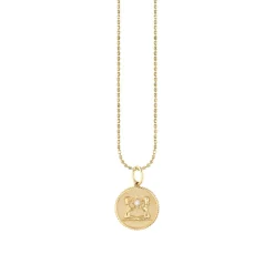 Gold & Diamond Gemini Zodiac Medallion