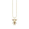 Gold & Diamond Girl Robot Charm