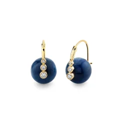Gold & Diamond Graduated Bezel Kyanite Luxuria Earrings