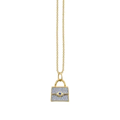 Gold & Diamond Handbag Charm