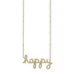 Gold & Diamond Happy Necklace