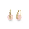 Gold & Diamond Heart Morganite Earrings