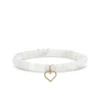 Gold & Diamond Heart on Rainbow Moonstone