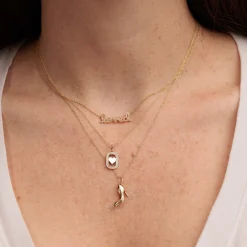 Gold & Diamond Heart Open Icon Charm