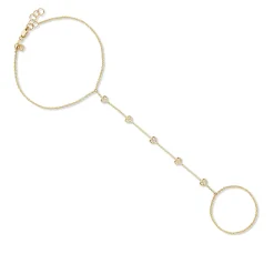 Gold & Diamond Heart Princess Bracelet
