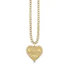 Gold & Diamond Heart Tricon Charm