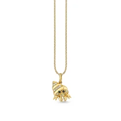 Gold & Diamond Hermit Crab Charm