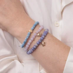 Gold & Diamond Hermit Crab on Lavender Amethyst