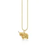 Gold & Diamond Highland Cow Charm