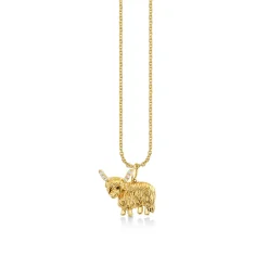 Gold & Diamond Highland Cow Charm