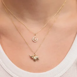 Gold & Diamond Highland Cow Charm
