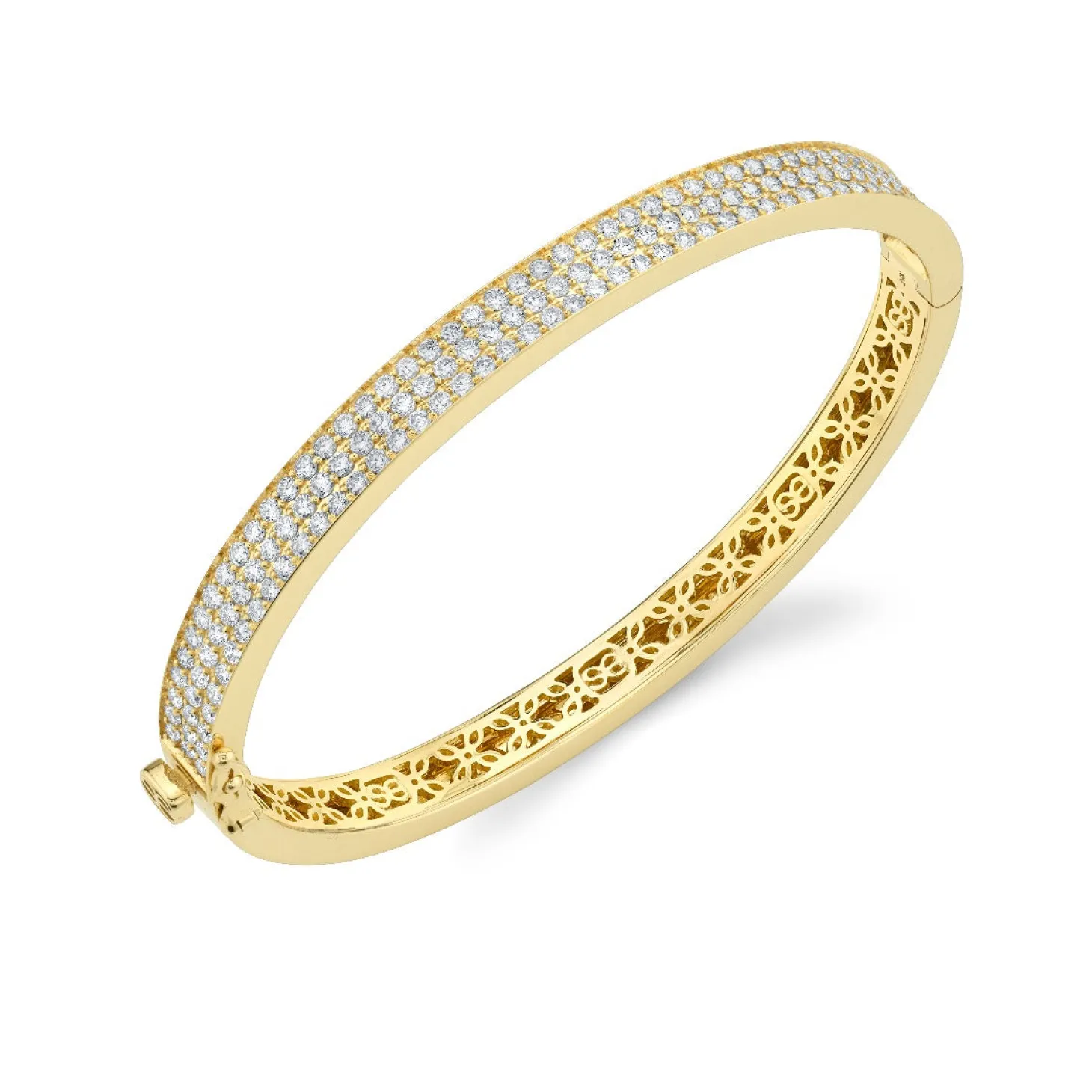 Gold & Diamond Hinge Bangle