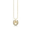 Gold & Diamond Horse Horseshoe Charm