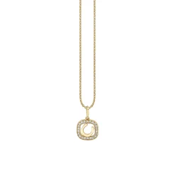 Gold & Diamond Horseshoe Open Icon Charm