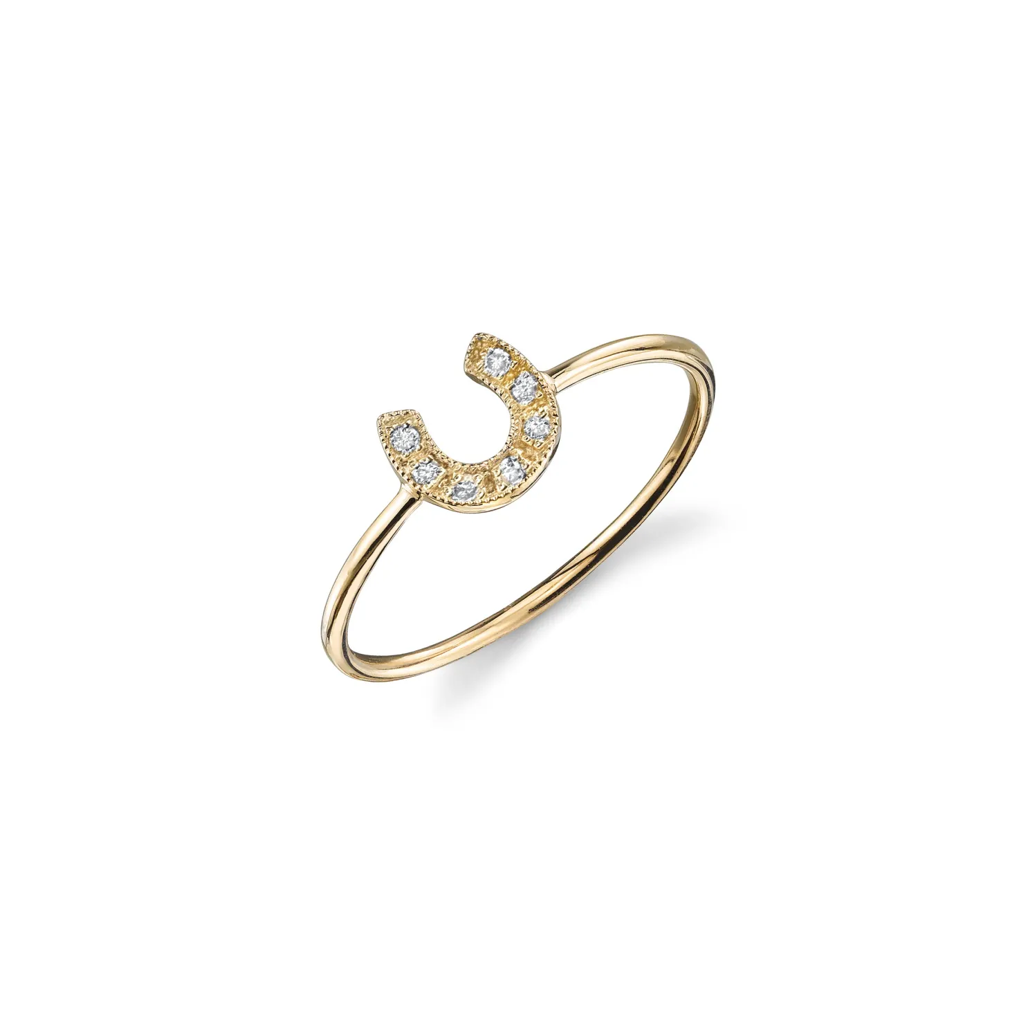 Gold & Diamond Horseshoe Ring