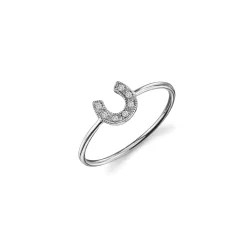 Gold & Diamond Horseshoe Ring