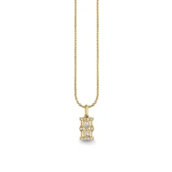 Gold & Diamond Hourglass Charm