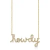 Gold & Diamond Howdy Script Necklace