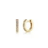 Gold & Diamond Huggie Hoops