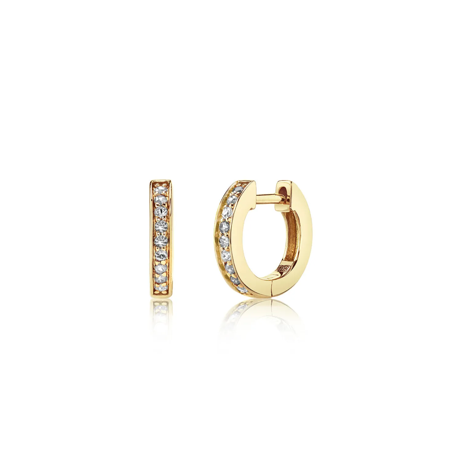 Gold & Diamond Huggie Hoops