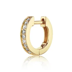 Gold & Diamond Huggie Hoops