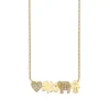 Gold & Diamond Icon Bar Necklace
