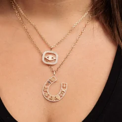 Gold & Diamond Icon Horseshoe Charm