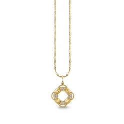 Gold & Diamond Icon Lifesaver Charm