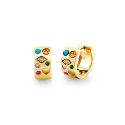 Gold & Diamond Iconography Huggie
