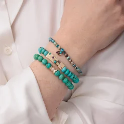 Gold & Diamond Iconography Bar on Turquoise