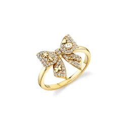 Gold & Diamond Icons Bow Ring