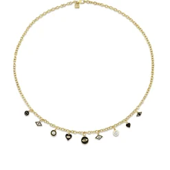 Gold & Diamond Jet Set Multi-Charm Necklace